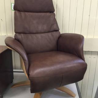 Leather chair by Danish designer Hjort Knudesen 