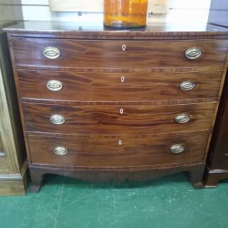 Lot 114 – Bow front chest of drawers